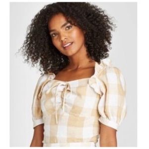 NWT Who What Wear plaid top